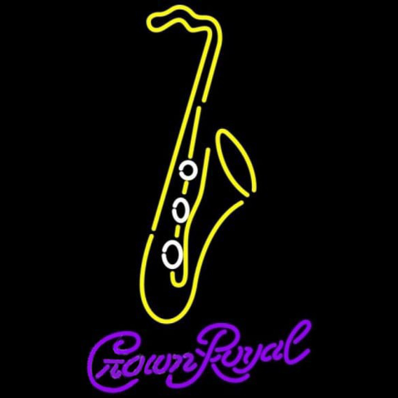 Crown Royal Yellow Sa ophone Beer Sign Neon Skilt