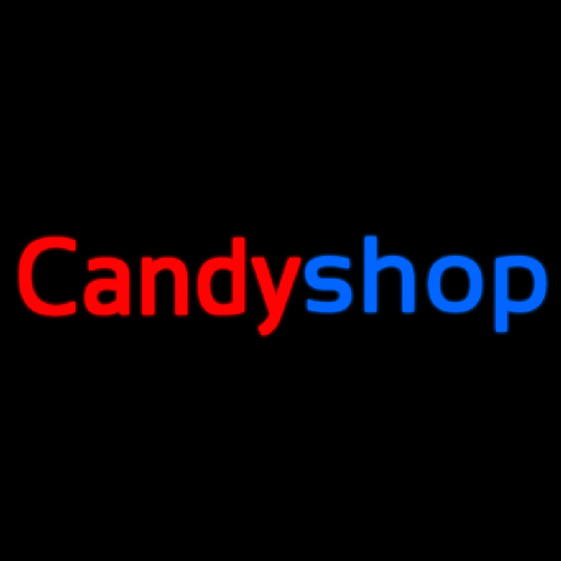 Cursive Candy Shop Neon Skilt