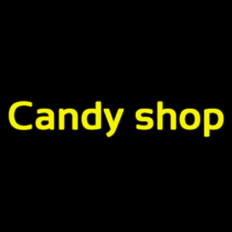 Cursive Candy Shop Neon Skilt