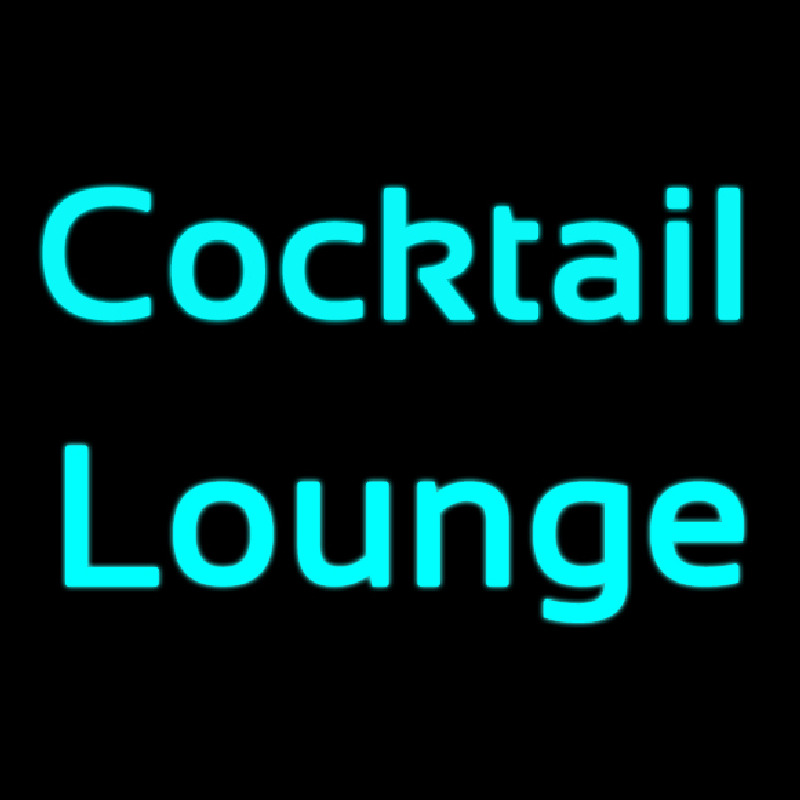 Cursive Cocktail Lounge Neon Skilt