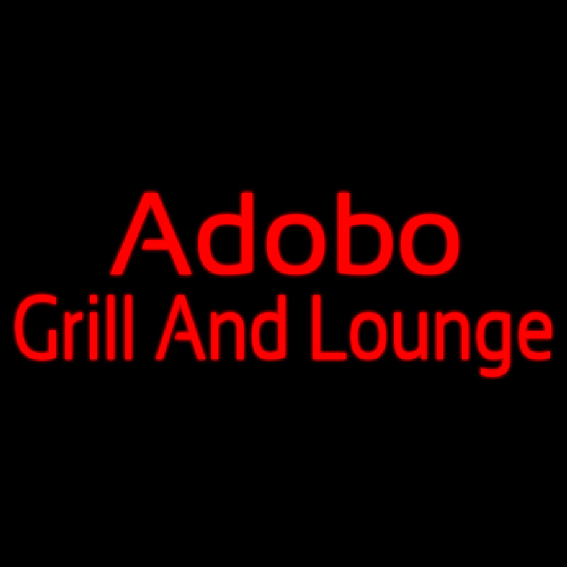 Custom Adobo Grill And Lounge 2 Neon Skilt