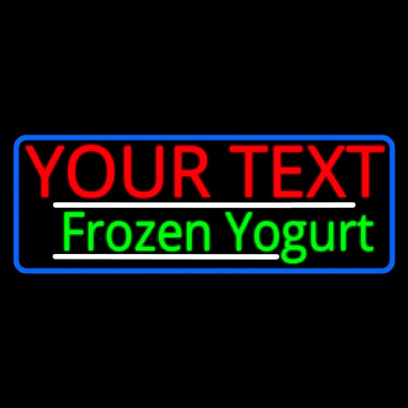 Custom Made Frozen Yogurt Neon Skilt