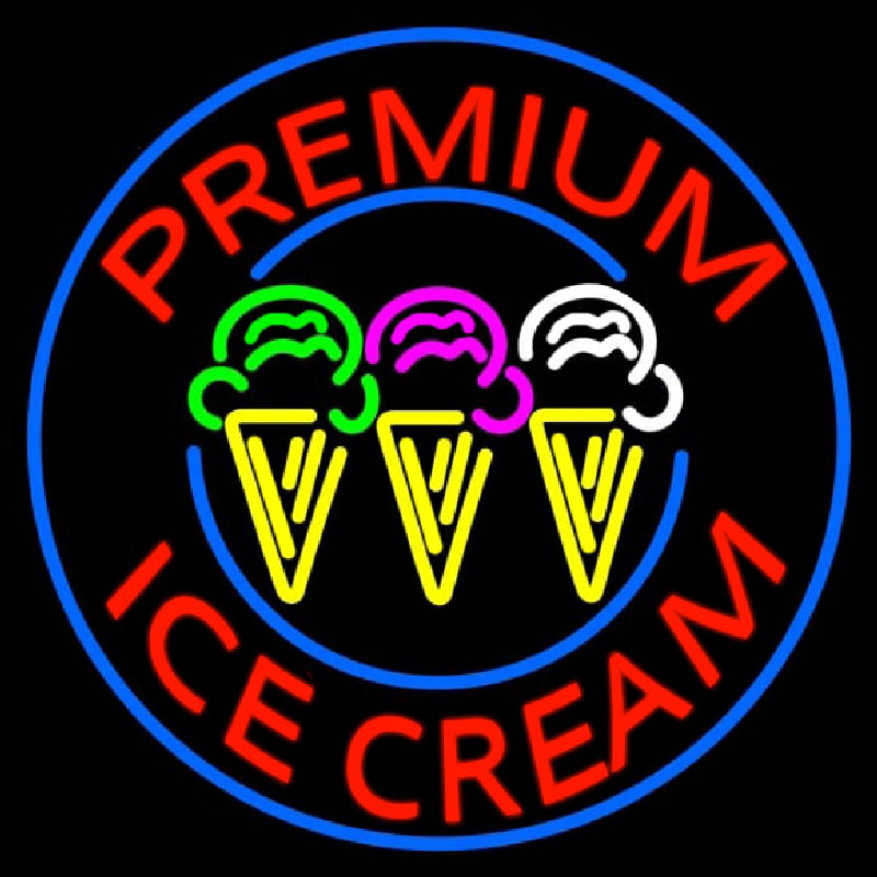 Custom Premium Ice Cream Neon Skilt