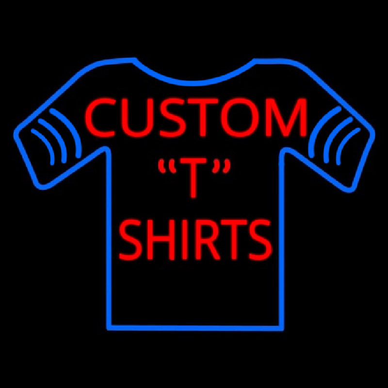 Custom T Shirt Neon Skilt