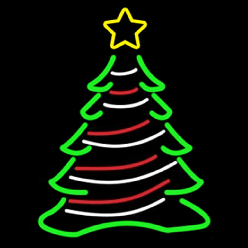 Decorative Christmas Tree Neon Skilt