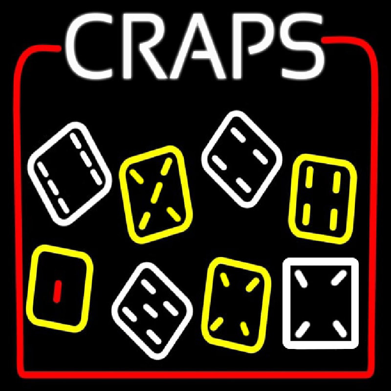 Dies With Craps 1 Neon Skilt