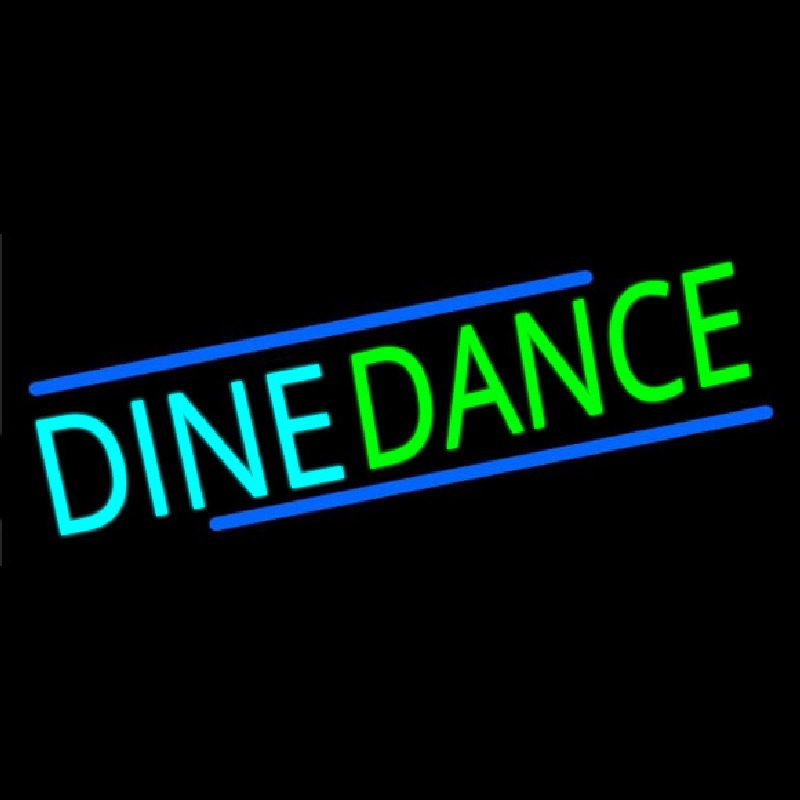 Dine Dance Neon Skilt