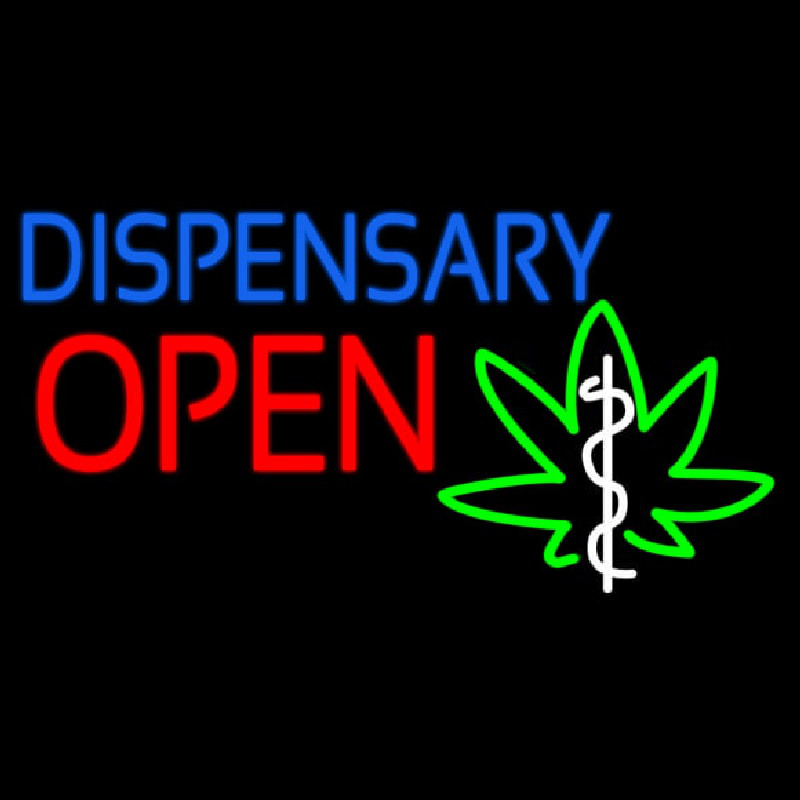 Dispensary Open Neon Skilt