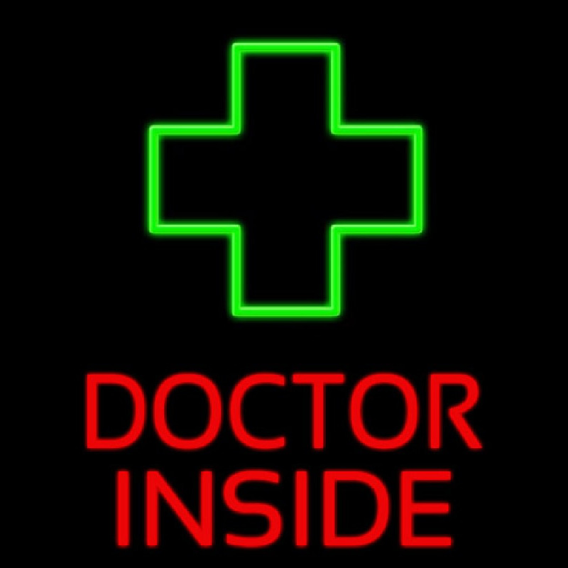 Doctor Inside Neon Skilt