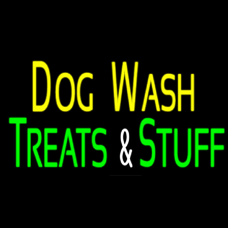 Dog Wash Treat And Stuff 2 Neon Skilt