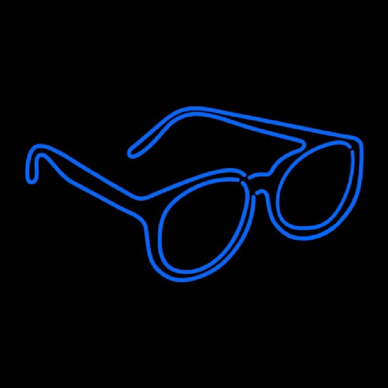 Double Stroke Glasses Logo Neon Skilt