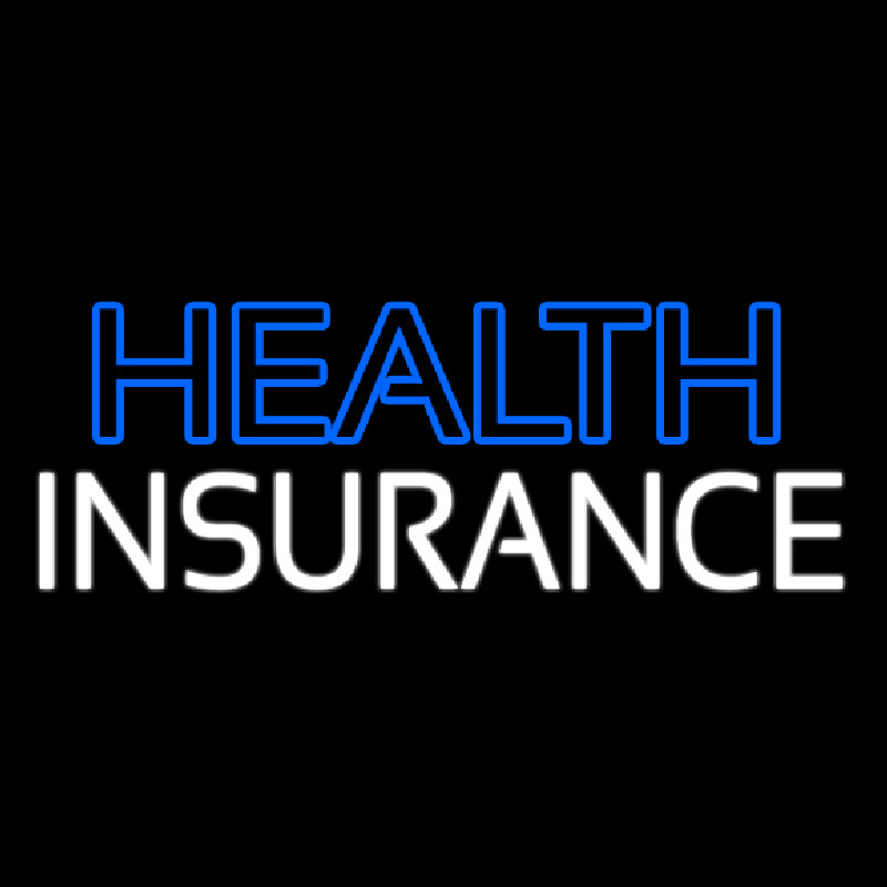 Double Stroke Health Insurance Neon Skilt