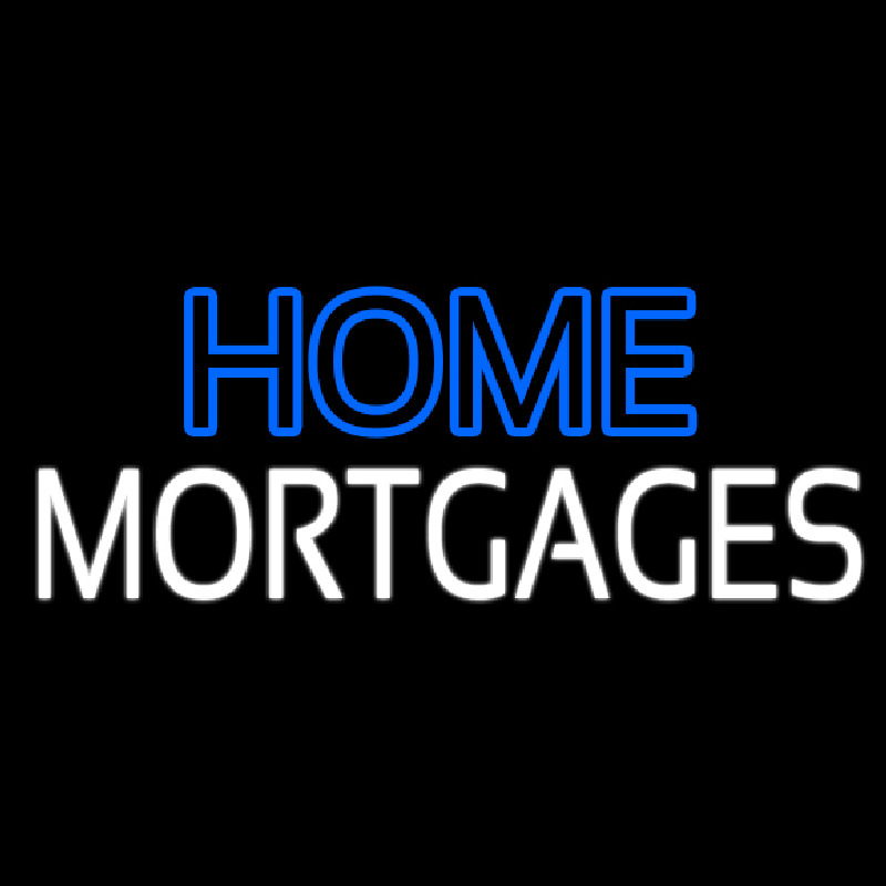 Double Stroke Home Mortgage Neon Skilt