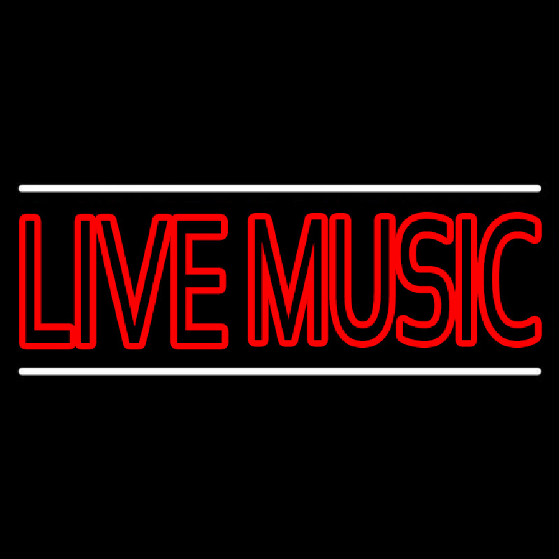 Double Stroke Live Music Neon Skilt