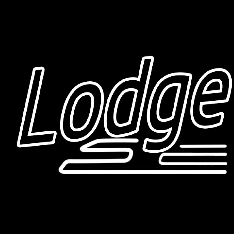 Double Stroke Lodge Neon Skilt