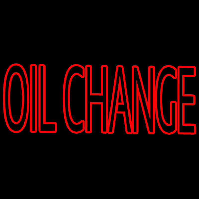 Double Stroke Oil Change Neon Skilt