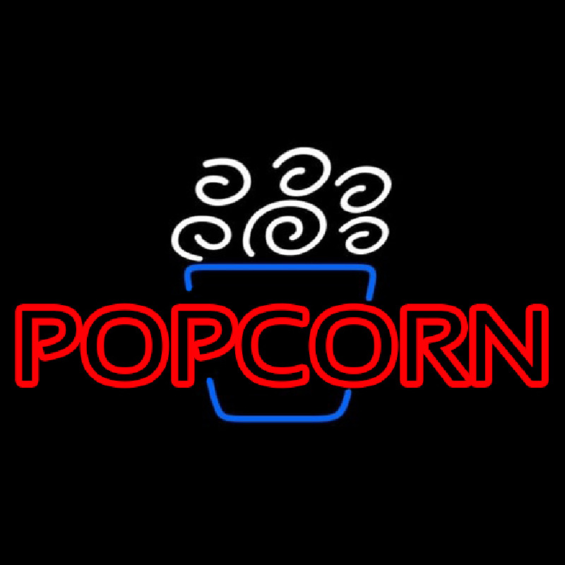 Double Stroke Popcorn Neon Skilt