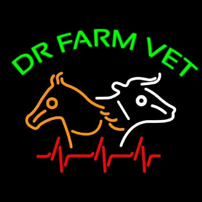 Dr Farm Vet Neon Skilt