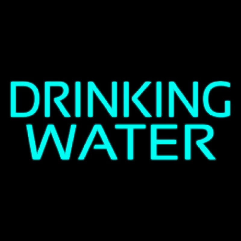 Drinking Water Neon Skilt