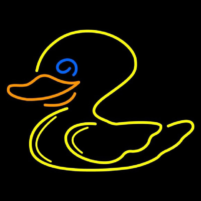 Duck Yellow Logo Neon Skilt