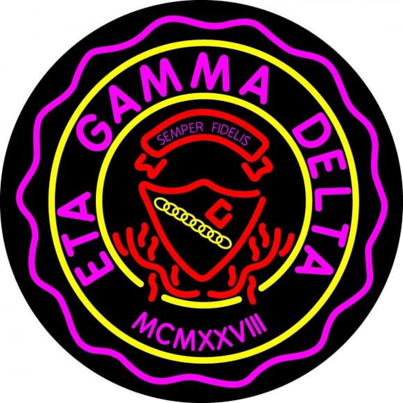 Eta Gamma Delta Logo Neon Skilt