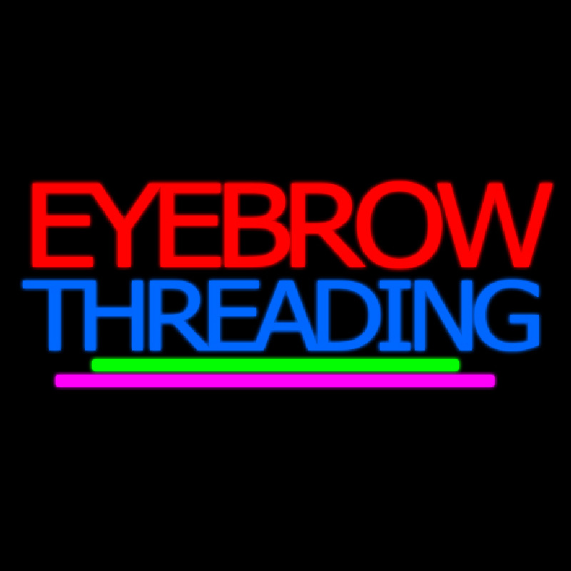 Eyebrow Threading Neon Skilt