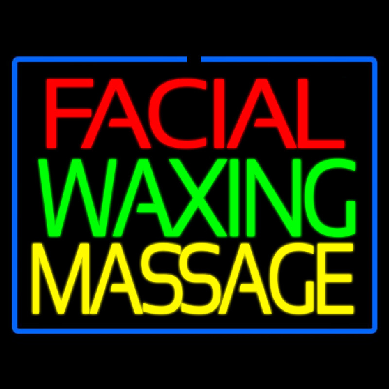 Facial Wa ing Massage Neon Skilt