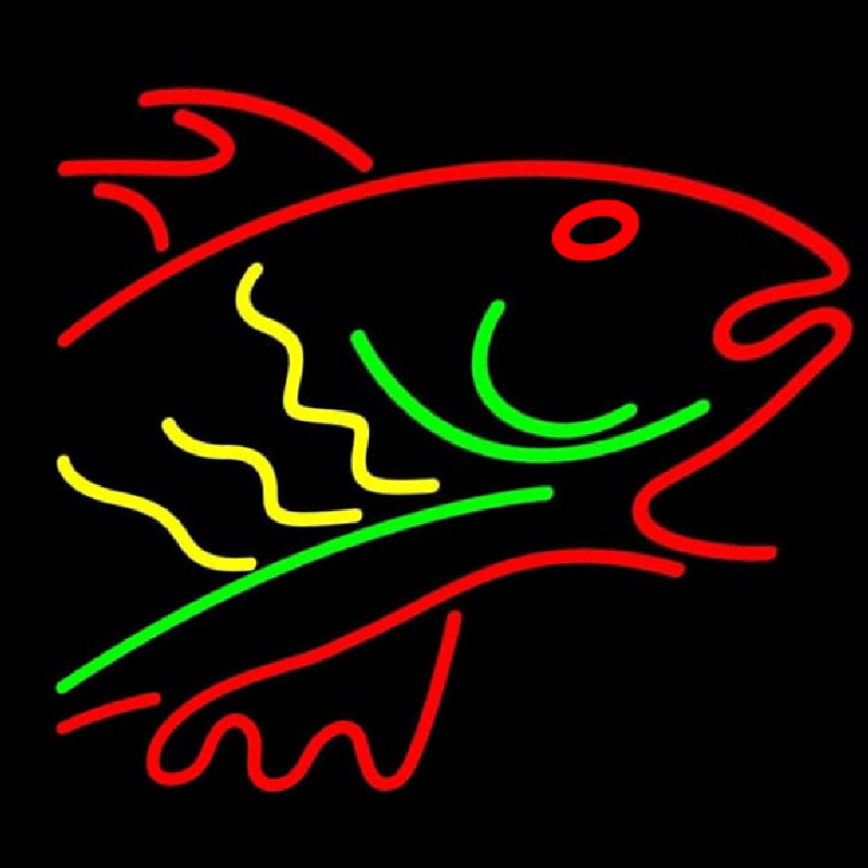 Fish Logo Neon Skilt