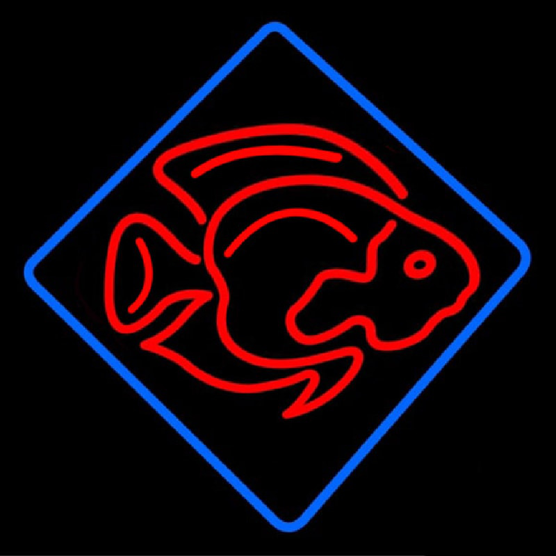 Fish Shaped Neon Skilt