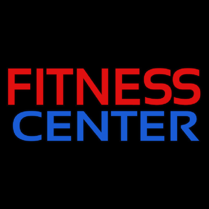 Fitness Center In Red Neon Skilt