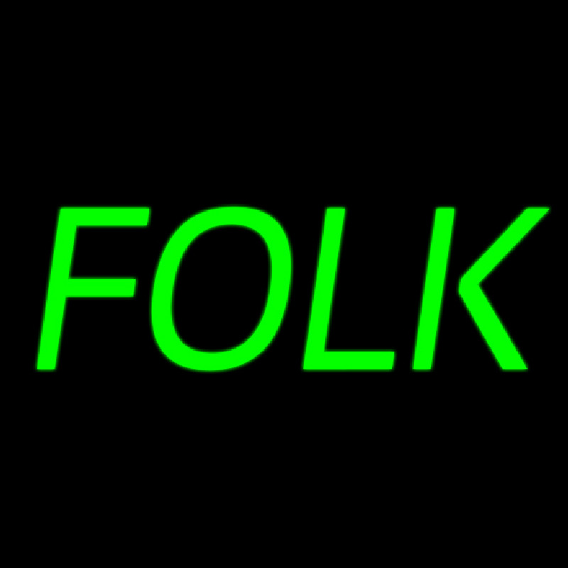 Folk Music 1 Neon Skilt