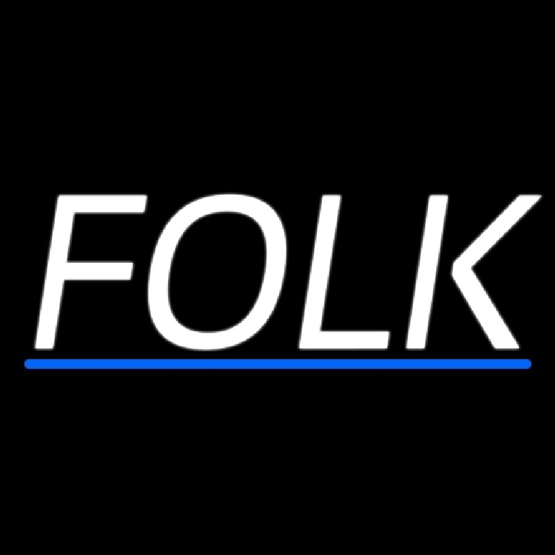 Folk Music 2 Neon Skilt