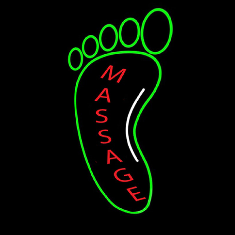 Foot Massage Logo Neon Skilt