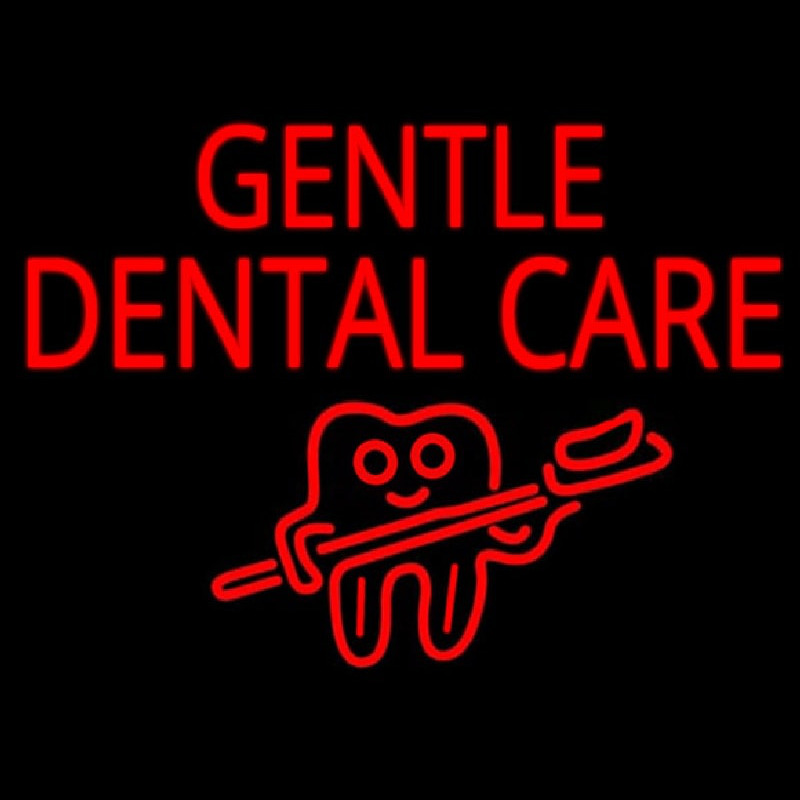 Gentle Dental Care Neon Skilt