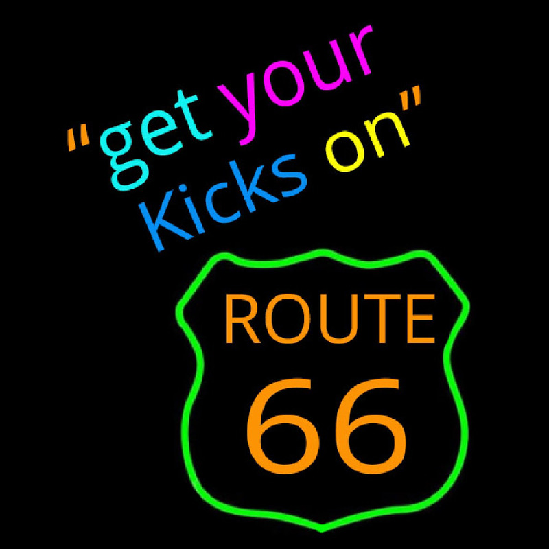 Get Your Kicks on Route 66 Neon Skilt