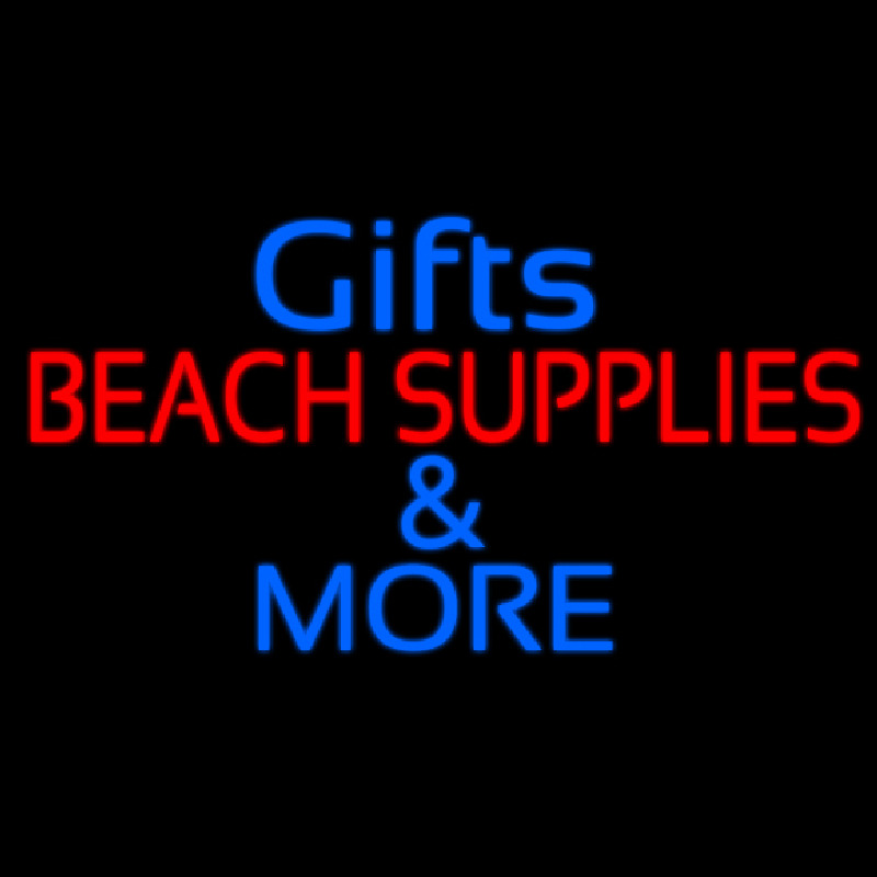 Gifts Blue Beach Supplies Neon Skilt