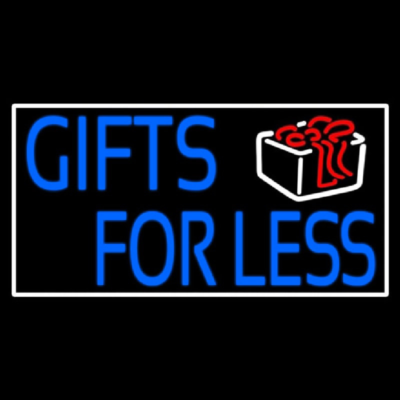 Gifts For Less With Logo Neon Skilt