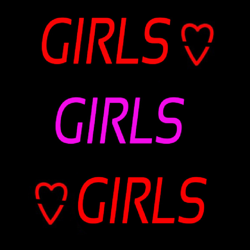 Girls Neon Skilt