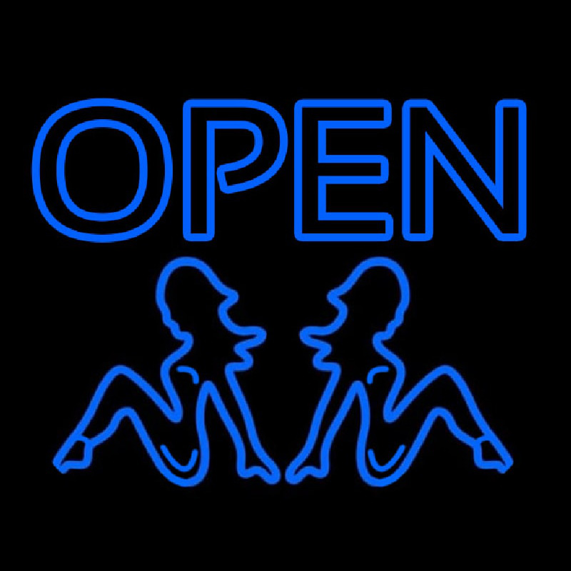 Girls Strip Club Open Neon Skilt