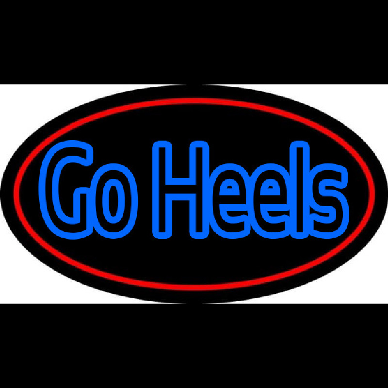 Go Heels With Border Neon Skilt