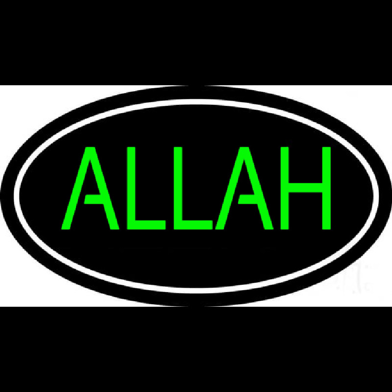 Green Allah Neon Skilt