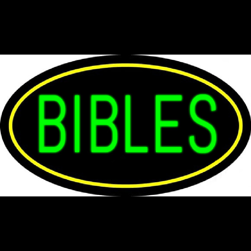 Green Bibles Neon Skilt