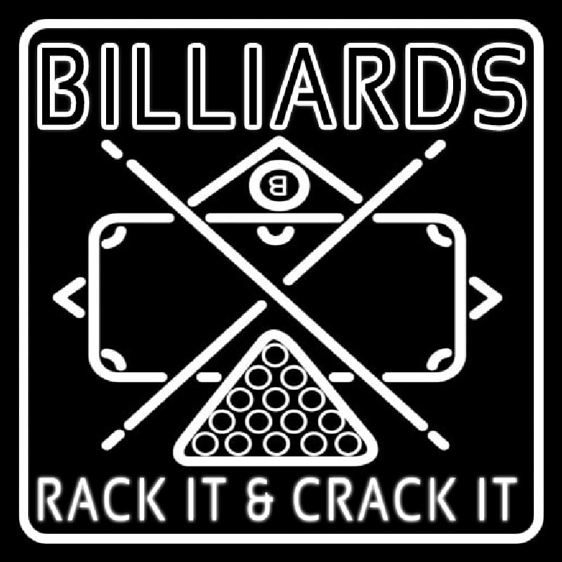 Green Billiards Rack It And Crack It 1 Neon Skilt