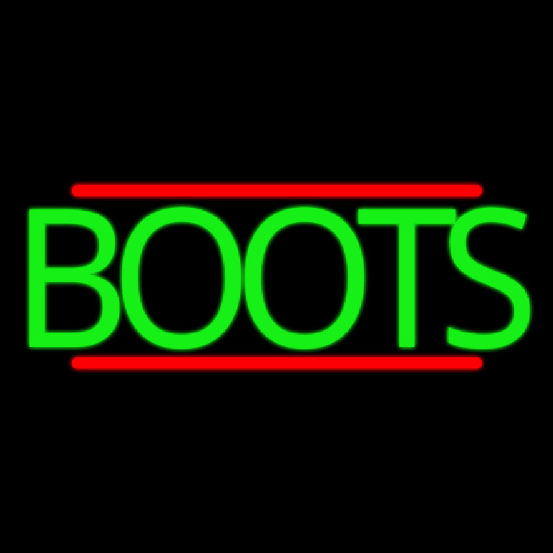 Green Boots With Line Neon Skilt