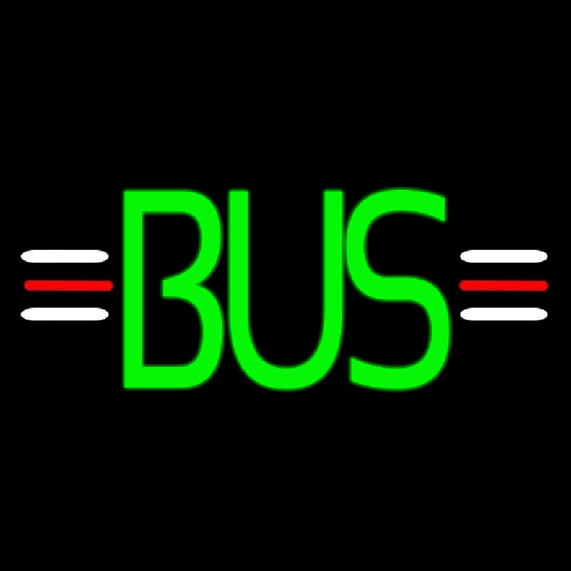 Green Bus Neon Skilt