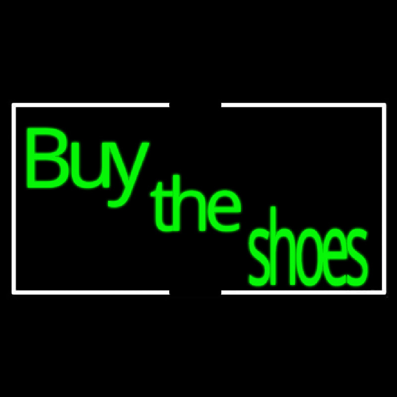 Green Buy The Shoes With Border Neon Skilt