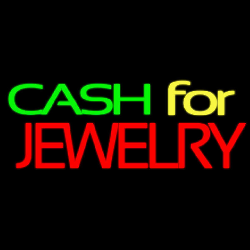 Green Cash For Jewelry Neon Skilt