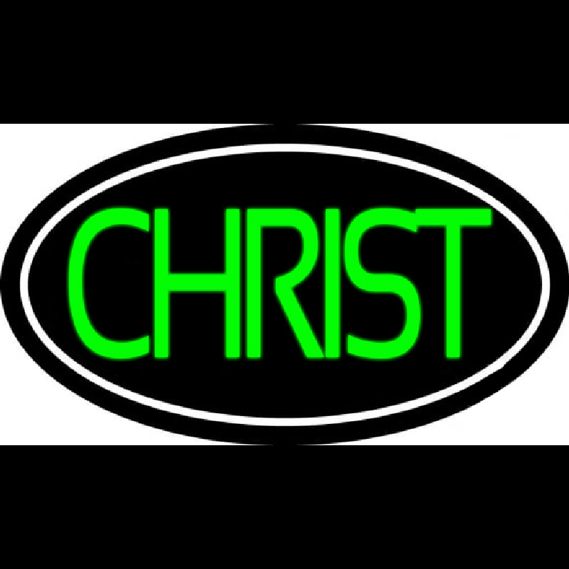 Green Christ Neon Skilt