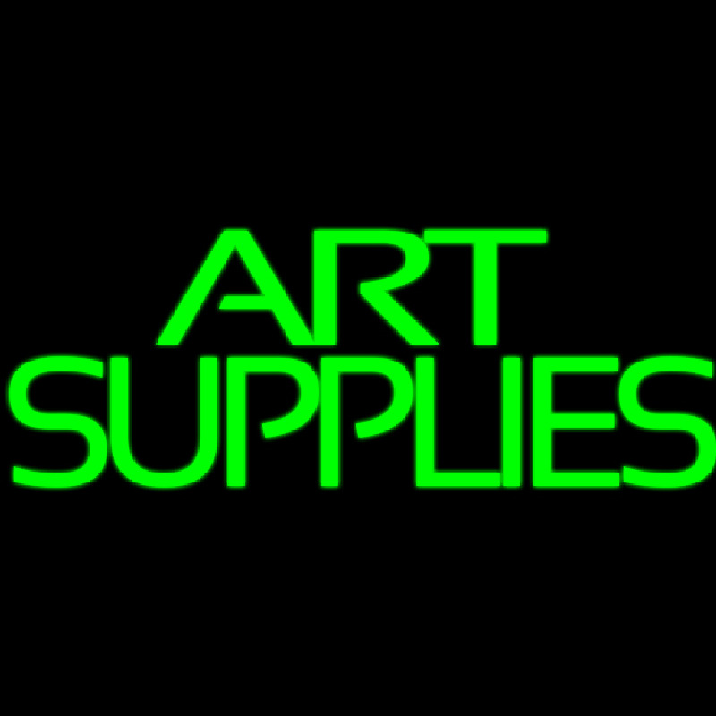 Green Double Stroke Art Supplies 1 Neon Skilt