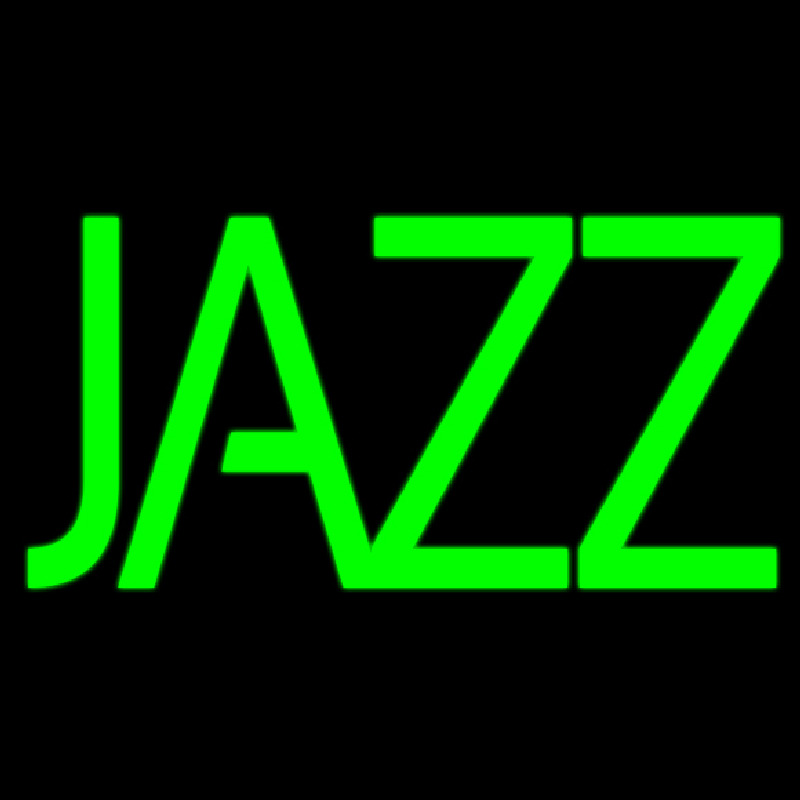 Green Double Stroke Jazz Block Neon Skilt